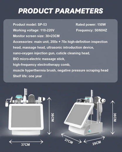 2024 New 15" 5-in-1 High Frequency Hair & Scalp Massage Device – Multifunctional Hair Spa Tool
