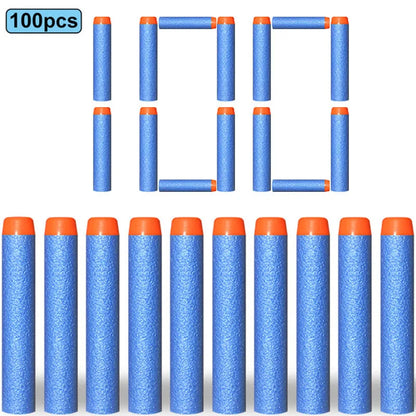 100pcs 7.2cm Soft Nerf Darts - Round Head Refill Sponge Bullets for NERF N-Strike Blasters, Kids Toy Gun Ammo