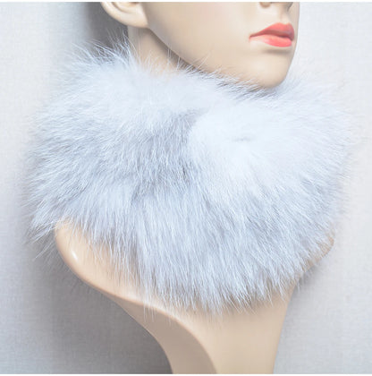 2025 Real Fox Fur Scarf and Headband – Luxury Winter Neck Warmer for Women, 100% Natural Fur, Elastic Ring Muffler