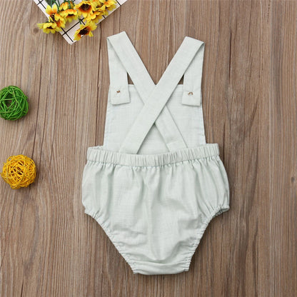 Newborn Baby Sleeveless Romper - Casual Summer One-Piece Jumpsuit for Boys & Girls