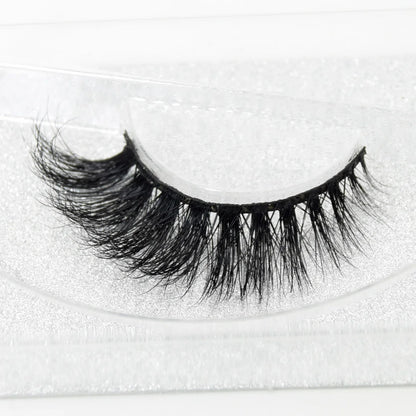 3D Real Mink False Eyelashes – Thick Handmade Strip Lashes with Glitter Packing for Makeup Beauty D101