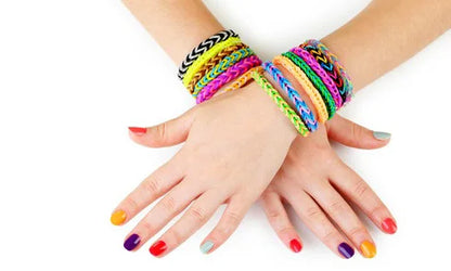 NICE! 600pcs Rainbow Loom Rubber Bands – DIY Bracelet Making Kit for Kids, Hair Ties, Xmas Gift 2021
