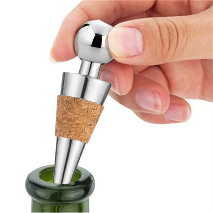 Bronze Champagne and Wine Bottle Stopper - Stainless Steel Wine Preserver for Home and Wedding