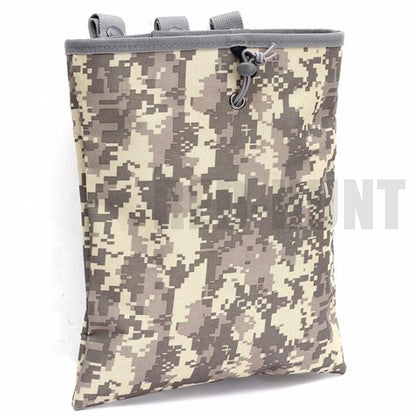 Tactical MOLLE Dump Pouch: Mag Recovery Bag for Magazine Recycling - Hunting Gear Holder with Drawstring Storage Pack