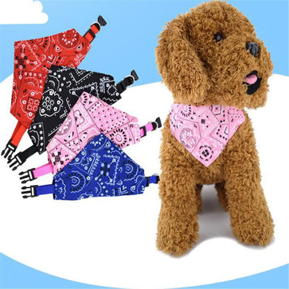 Adjustable Pet Bandana Collar – Washable Triangular Scarf Bib for Dogs & Cats, Birthday Party Dress-Up Neck Decor