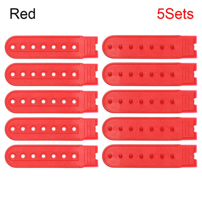 5 Sets Snapback Strap Replacement – 7-Hole Colorful Hat Repair Fastener Buckle Clip Extender for Baseball Caps