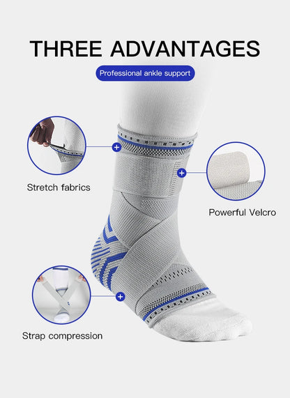 1/2 Pcs Breathable Ankle Support Compression Sleeve — Injury Recovery Joint Pain Sports Socks