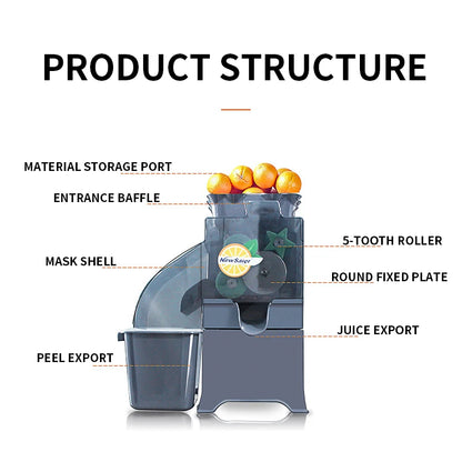 Commercial Lemon & Kumquat Juicer — 110/220V Fully Automatic 100W Multifunctional Fruit Juicer 1000C-1 with Residue Collector