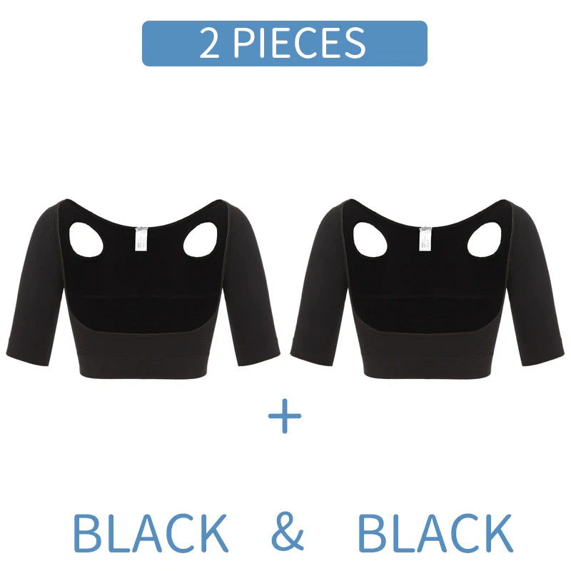 Upper Arm Shaper for Women – Shoulder Slimmer Compression Sleeves & Posture Corrector Body Shapewear Top