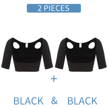 Upper Arm Shaper for Women – Shoulder Slimmer Compression Sleeves & Posture Corrector Body Shapewear Top
