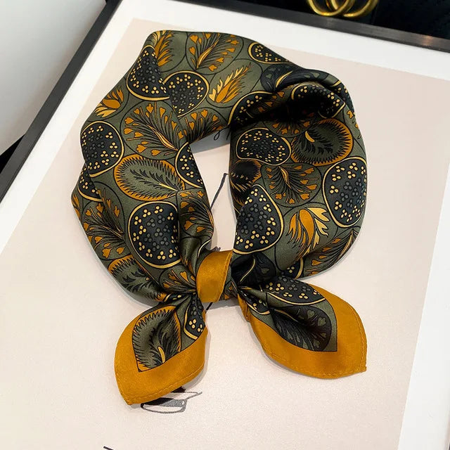 New 2024 Pashmina Scarf – 100% Mulberry Silk Small Shawl, Summer Beach Poncho, Women’s Hijab, Bandana & Kerchief 53x53cm