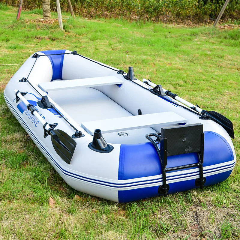 Solarmarine PVC Inflatable Belly Boat – River Fishing Kayak, Fishing Boat with Outboard Engine Installation Option