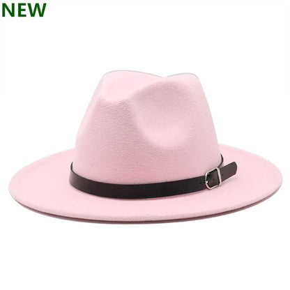 2022 Fashion Fedora Hat for Men & Women - Black Wool Blend Jazz Cap, Outdoor Casual Hat in X & XL Sizes