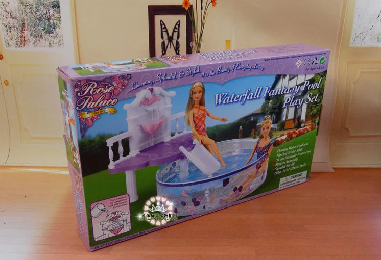 Barbie Doll Furniture Set – Miniature Playhouse Accessories for Fashion Dolls