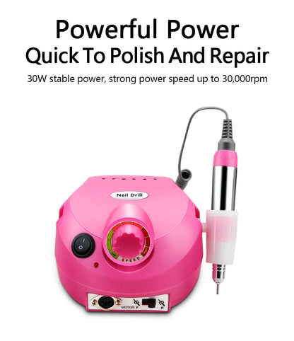 35,000/20,000 RPM Electric Nail Drill Machine – Professional Manicure & Pedicure File with Mill Cutter Sets for Nail Tips