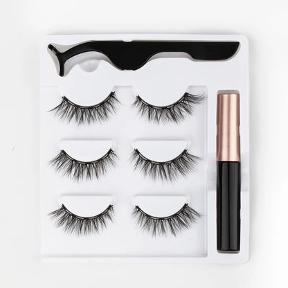 2/3/4 Pairs Magnetic Eyelashes Set - Waterproof Liquid Eyeliner, Tweezer, Dramatic 3D Mink Lashes for Makeup