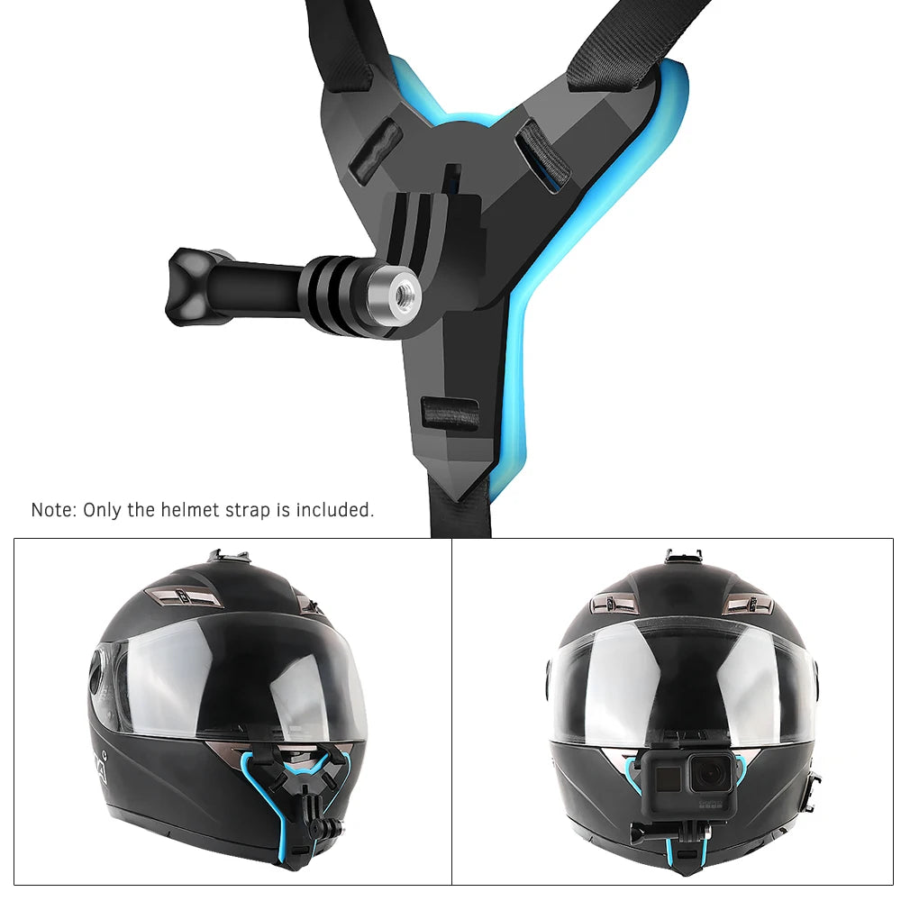 Motorcycle Helmet Phone & Action Camera Mount Holder – GoPro Hero 12/10/9/8/7 Compatible Sports Camera Accessories for Hands-Free Recording