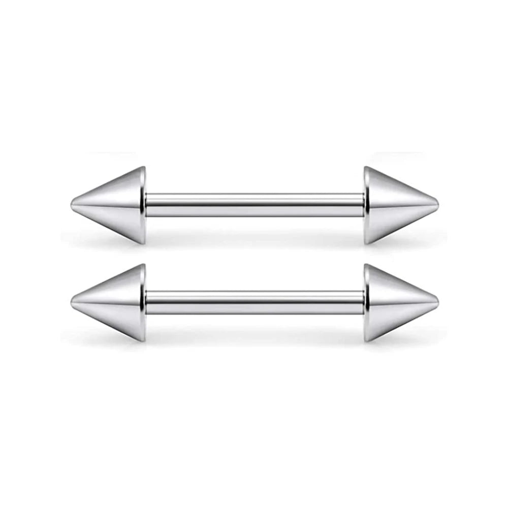 16pcs Stainless Steel Piercing Barbells - 14G Nipple Rings Tongue Rings Straight Bar Jewelry for Women Men