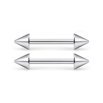 16pcs Stainless Steel Piercing Barbells - 14G Nipple Rings Tongue Rings Straight Bar Jewelry for Women Men