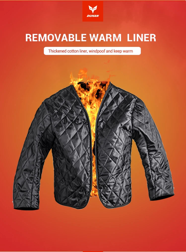 DUHAN Windproof Motocross Jacket & Pants for Men – Wear-Resistant Motorcycle Gear with Body Armor, Winter Moto Clothing