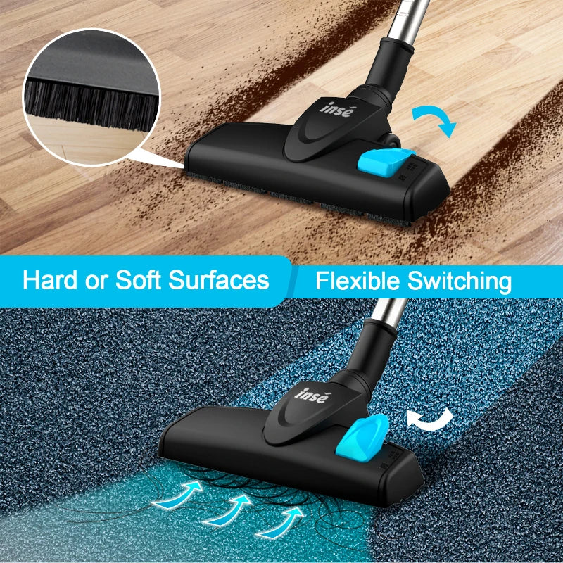 INSE I5 Corded Vacuum Cleaner – 18Kpa Suction, 600W Motor, Stick & Handheld for Home, Pet Hair, and Hard Floors