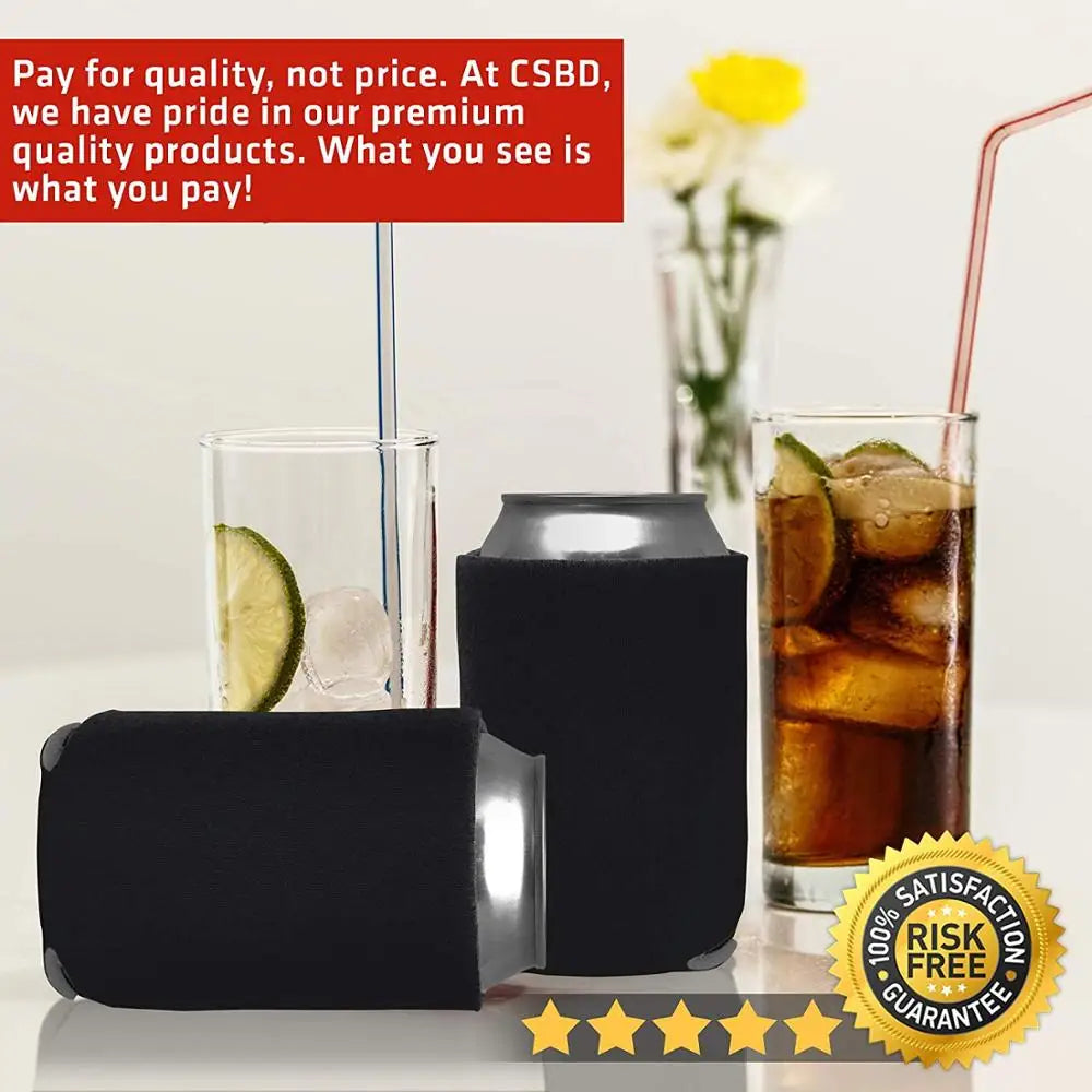 5pcs Neoprene Beer Sleeves – Portable Drink Cooler for Cans & Bottles, Perfect for Camping, Parties, Weddings & Birthdays