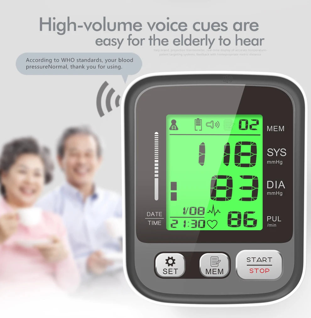 KIUZOU Upper Arm Automatic Blood Pressure Monitor – Sphygmomanometer for Accurate Arterial Pressure Measurement