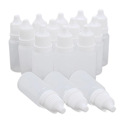 5PCS Squeezable Dropper Bottles — 5ML/10ML/15ML/20ML/30ML/50ML/100ML Refillable Plastic Bottles for Eye Liquid & Essentials