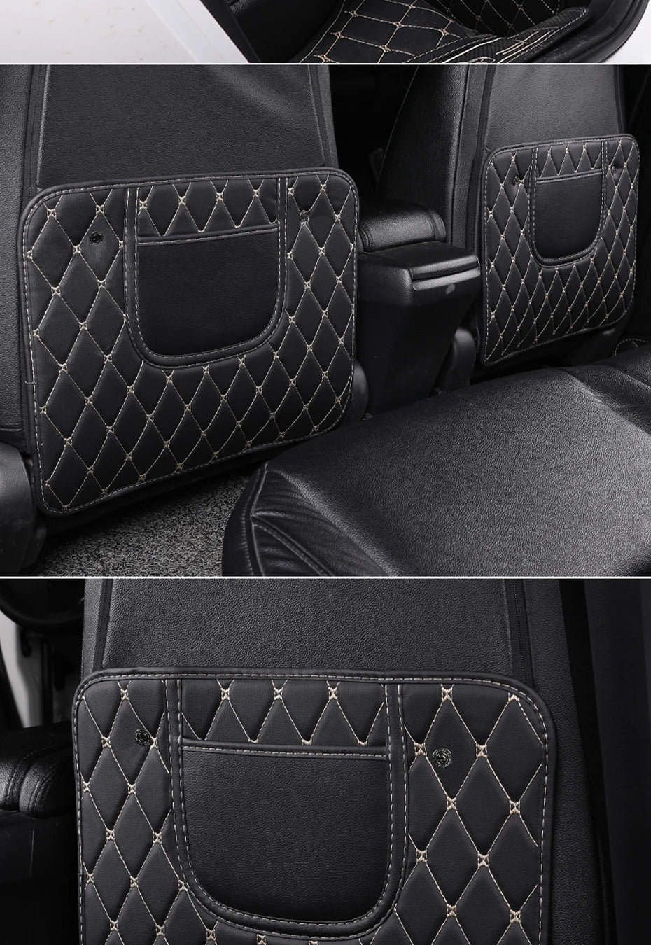PU Leather Car Seat Back Protector – Anti-Kick Pad for Kids, Child Kick & Dirt Protection, Auto Accessories