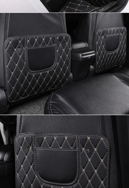 PU Leather Car Seat Back Protector – Anti-Kick Pad for Kids, Child Kick & Dirt Protection, Auto Accessories