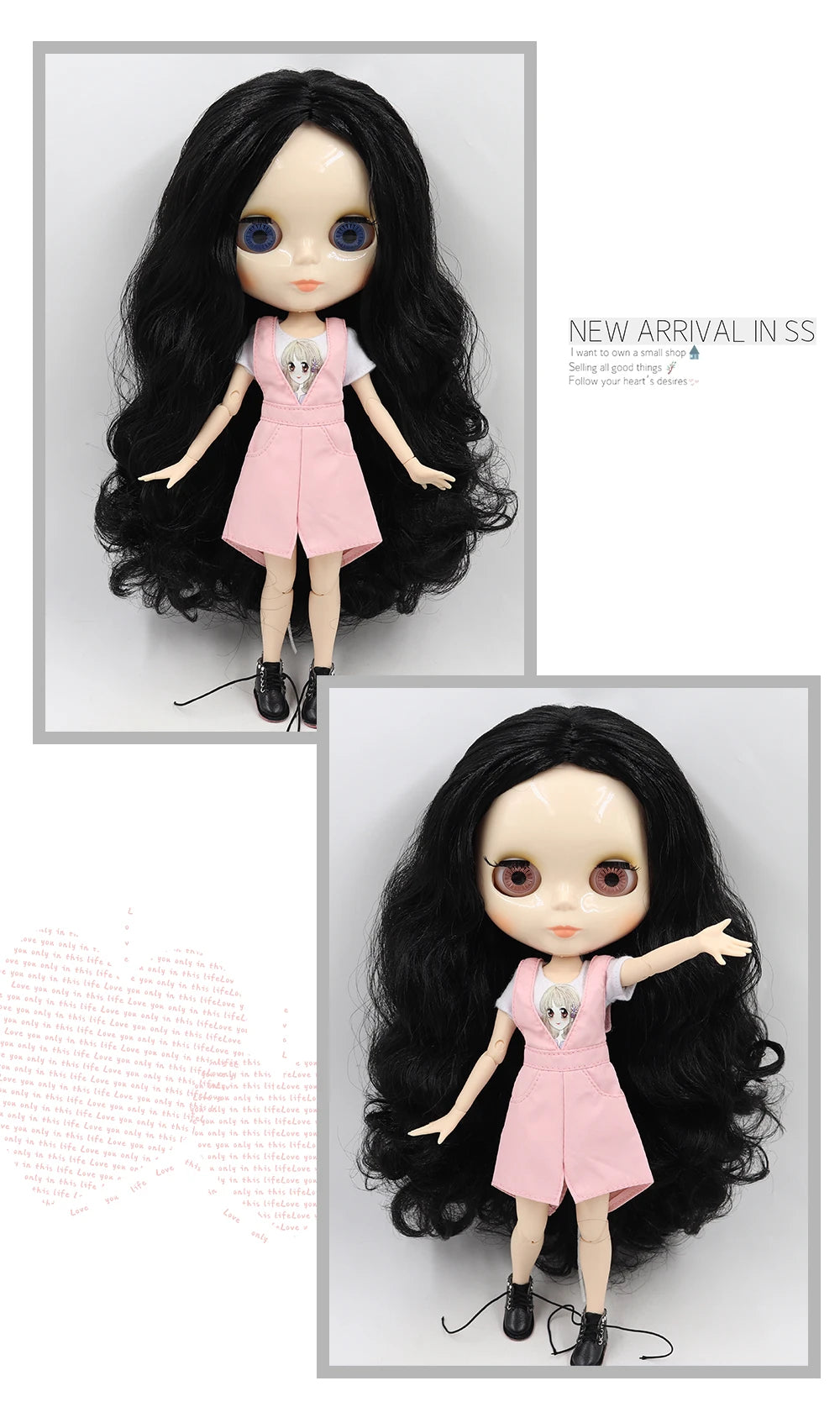 ICY DBS Blythe Doll 1/6 BJD Jointed Body — 30cm White Skin Anime Doll with Shiny & Matte Face, Special Price Gift Toy