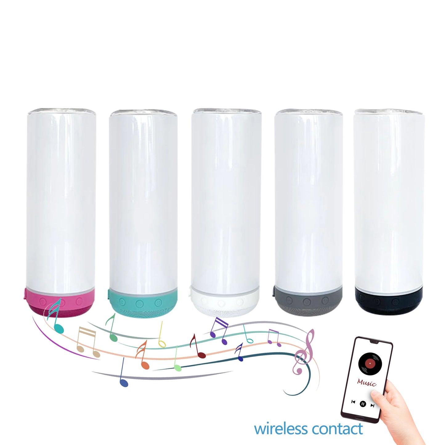 20oz Bluetooth Speaker Stainless Steel Tumbler for Sublimation