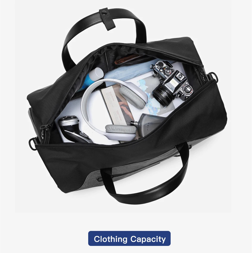 OZUKO Multifunction Men’s Travel Bag – Large Capacity Waterproof Suit Luggage Duffel with Shoe Pocket