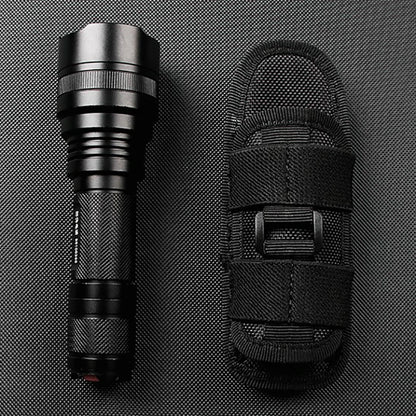 Durable Tactical Flashlight Pouch: 360 Degree Rotary Holster Belt Case for Hunting - Lighting Accessory for Survival Kits