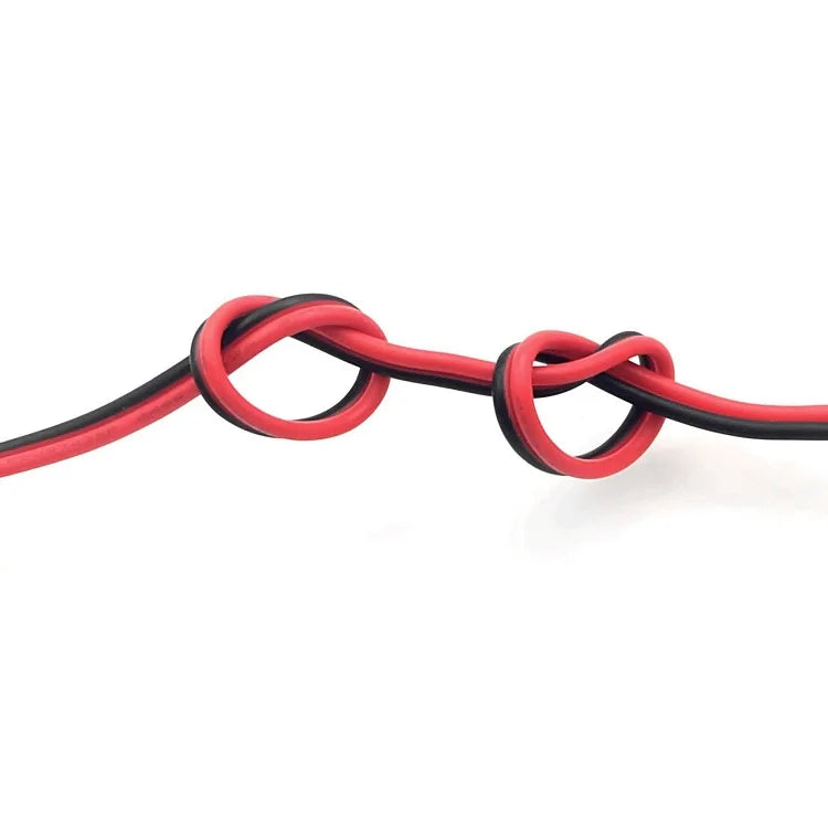 UL2468 2-Pin Copper Cable – PVC LED Strip Extension Wire (16–28 AWG, White/Black/Red)