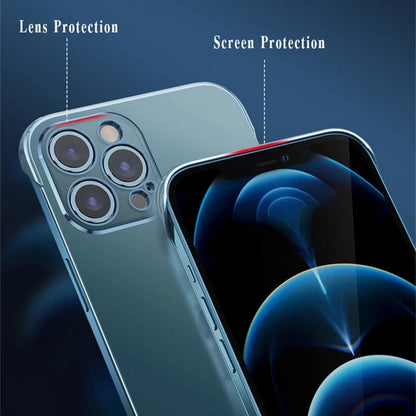 Ultra Thin Transparent PC Hard Case for iPhone 7–16 Series | Borderless Anti-Drop Protection Cover