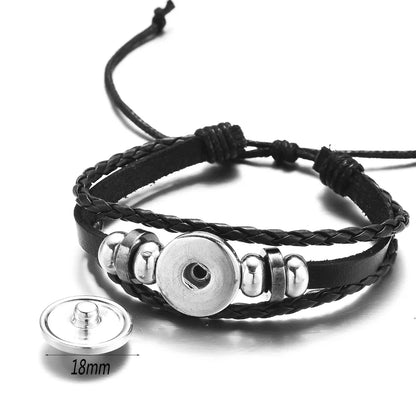Anime Sharingan Eye Leather Bracelet – Vintage Goth Fashion Bangle for Men Fans Jewelry Gift