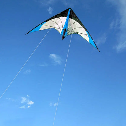 48-Inch Blue Dual Line Stunt Kite - Professional Flying Kite with Handle and Line