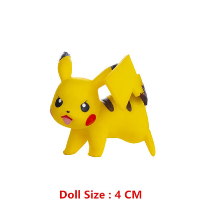 Pokemon 4-13cm Anime Figures – Pikachu, Mewtwo, Charmander, Blastoise Action Model Toy Gifts