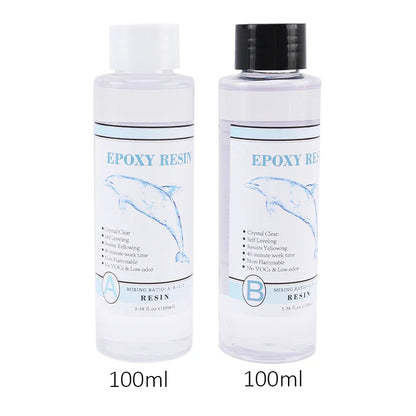 1:1 Clear Epoxy Resin Kit – Crystal Clear 2-Part Casting Resin Set with Measuring Cups, Stir Stick & Silicone Gloves for Art & DIY Crafts