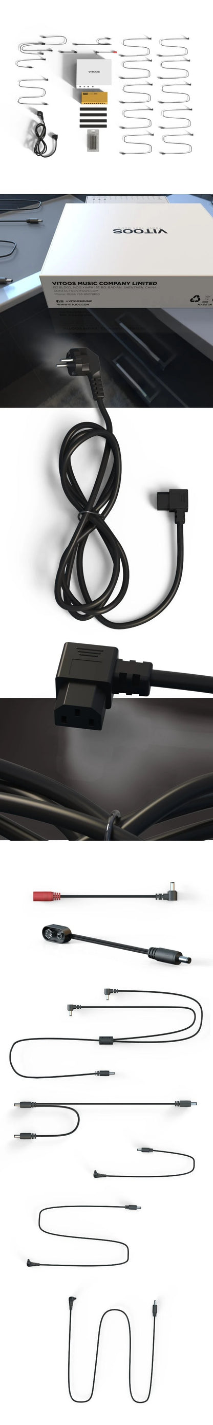 VITOOS AD10S-SV4 Effect Pedal Power Supply - Fully Isolated with Noise Reduction & High Power for Digital Effectors