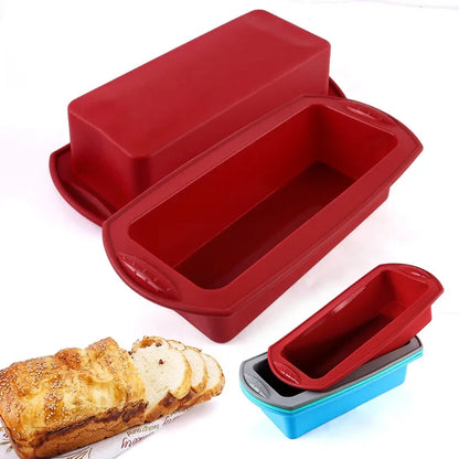 FAIS DU Rectangular Silicone Bread Pan — Non-Stick Toast & Cake Mold, Long Square Bakeware Tray