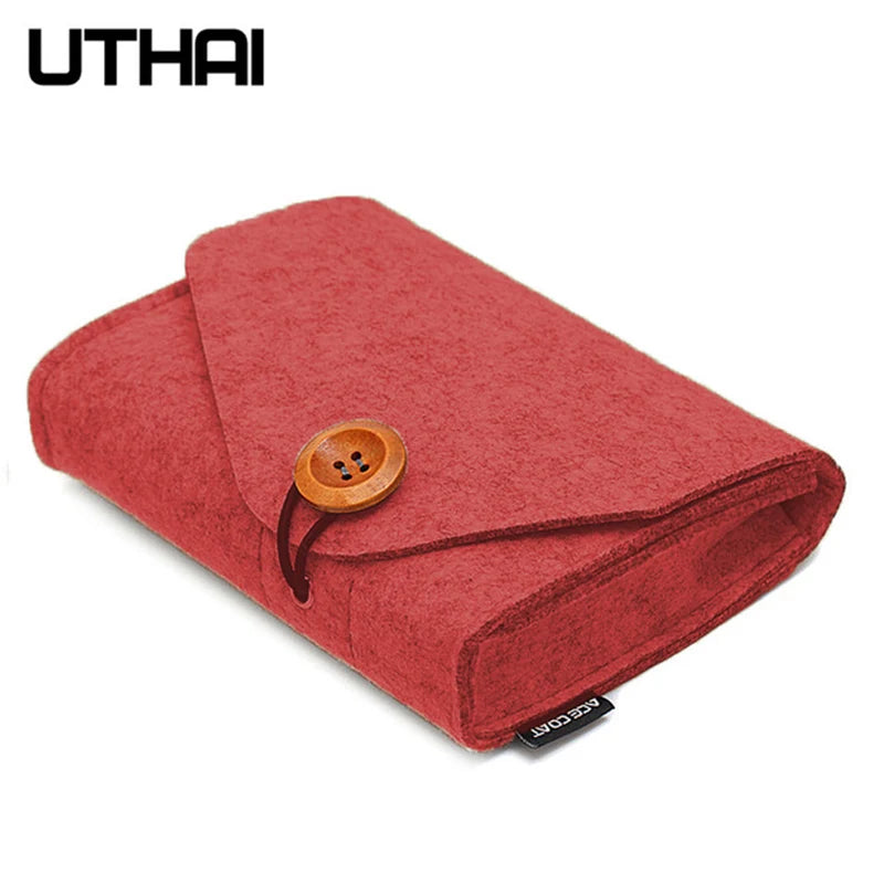 UTHAI T29 Portable Storage Bag: 2.5' HDD Case for MacBook Charger, Mouse, Power Bank, Earphone - Digital Accessories Protection