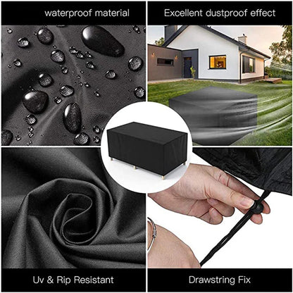 88-Size Waterproof Patio Furniture Cover – Outdoor Table & Garden Furniture Protection Cover, All-Weather Dust & Rain Resistant