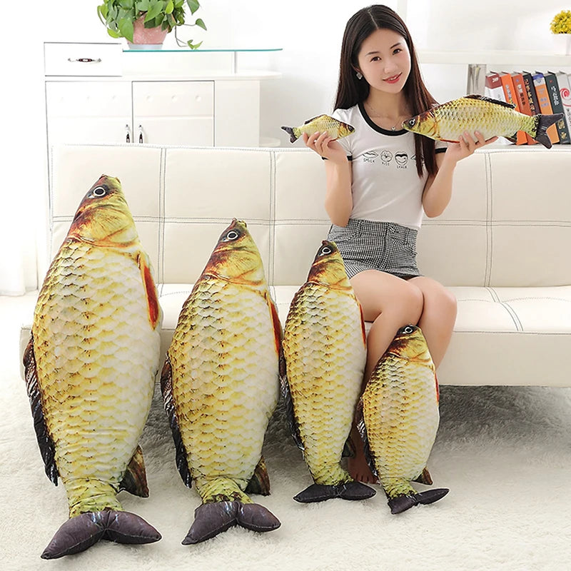 Creative Plush Fish Pillow Toy - Soft Simulation Carp Plush for Cats, Kids & Fun Gifts