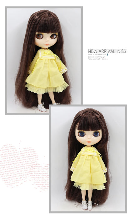 ICY DBS Blythe Doll 1/6 BJD Jointed Body — 30cm White Skin Anime Doll with Shiny & Matte Face, Special Price Gift Toy