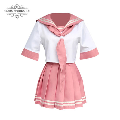 Fate Grand Order Astolfo Cosplay Costume – Fate Apocrypha Rider JK Uniform Sailor Suit Skirt for Women, Halloween