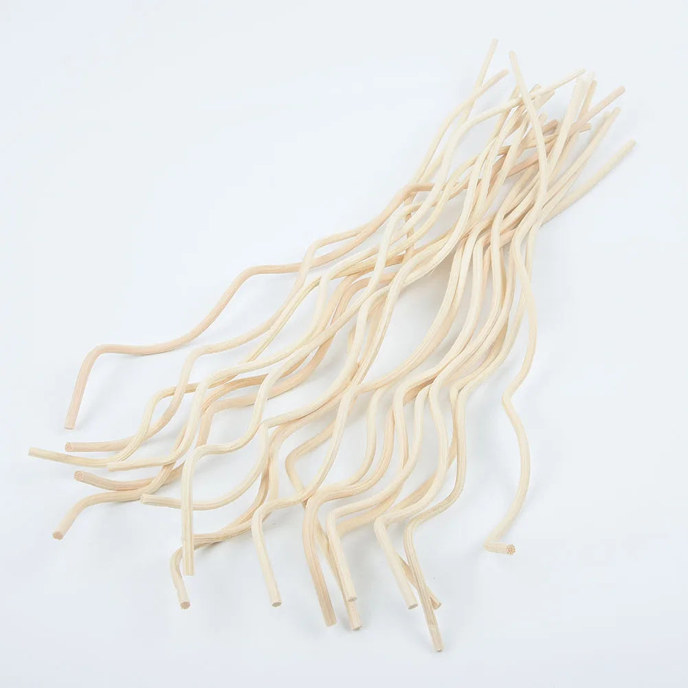 20PCS Diffuser Sticks – Long Wavy Rattan Reed Replacement for Fragrance Diffuser, Air Freshener Accessory