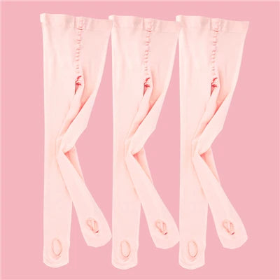 60D Convertible Ballet Tights - Seamless Dance Stockings with Foot Hole for Women