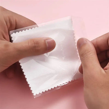 Silver Polishing Cloth – 8x8cm Reusable Jewelry Cleaning Wipes (10/50PCS) Anti-Tarnish